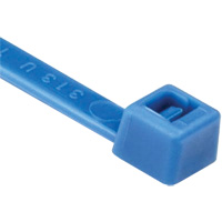 Attaches de c&acirc;bles s&eacute;rie T, Longueur 8", R&eacute;sistance &agrave; la traction 50 lb, Bleu We Share Industrial Supply