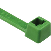 Attaches de c&acirc;bles s&eacute;rie T, Longueur 8", R&eacute;sistance &agrave; la traction 50 lb, Vert We Share Industrial Supply
