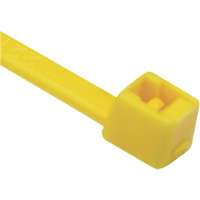 Attaches de c&acirc;bles s&eacute;rie T, Longueur 8", R&eacute;sistance &agrave; la traction 50 lb, Jaune We Share Industrial Supply