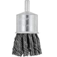 Shaft Mounted Knot Twisted End Brush, 1-1/8" Dia. x 1/4" Arbor We Share Industrial Supply