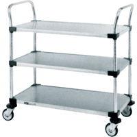 Chariots utilitaires pour service r&eacute;gulier, 2 Tiers, 24" la x 39" h x 24" p, Capacit&eacute; 500 lb We Share Industrial Supply