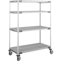 Chariot MetroMax i sur roulettes &agrave; tige, 4 tiers, 18" x 69" x 36", Capacit&eacute; 900 lb We Share Industrial Supply