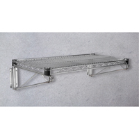Support mural direct pour &eacute;tag&egrave;re en treillis chromat&eacute;, Simple Support, 200 lb Capacit&eacute;, 14" p We Share Industrial Supply