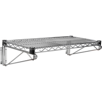 Support mural direct pour &eacute;tag&egrave;re en treillis chromat&eacute;, Simple Support, 200 lb Capacit&eacute;, 14" p We Share Industrial Supply