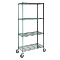 Wire Shelf Cart, Epoxy Finish, 36" x 69" x 24", 800 lbs. Capacity We Share Industrial Supply