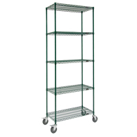 Wire Shelf Cart, Epoxy Finish, 36" x 92" x 24", 800 lbs. Capacity We Share Industrial Supply
