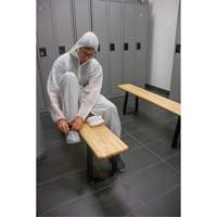 Banc pour vestiaire, Bois, 48" lo x 9-1/2" la x 16-1/2" h We Share Industrial Supply