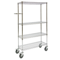 Push Cart, Chrome Plated, 30" x 60" x 14", 800 lbs. Capacity We Share Industrial Supply