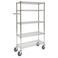 Push Cart, Chrome Plated, 30' x 60" x 14", 800 lbs. Capacity We Share Industrial Supply