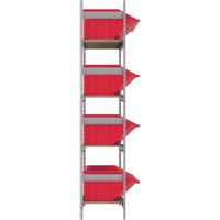 Wide Span Shelving with Jumbo Plastic Bins, Steel, Boltless, 800 lbs. Capacity, 66" W x 72" H x 18" D We Share Industrial Supply