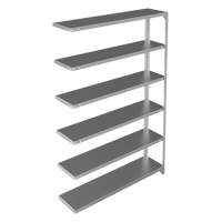 Shelving Unit, Galvanized Steel, Slotted Angle, 300 lbs. Capacity, 48" W x 72" H x 12" D We Share Industrial Supply