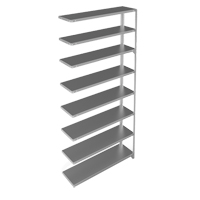 Shelving Unit, Galvanized Steel, Slotted Angle, 300 lbs. Capacity, 48" W x 96" H x 12" D We Share Industrial Supply