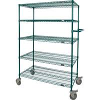 Wire Shelf Push Cart, Epoxy Finish, 36" x 69" x 24", 600 lbs. Capacity We Share Industrial Supply