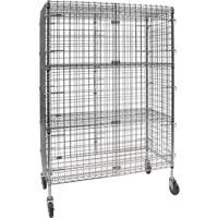 Security Cart, Chrome Plated, 48" x 69" x 24", 500 lbs. Capacity We Share Industrial Supply