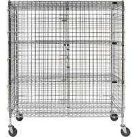 Security Cart, Chrome Plated, 60" x 69" x 24", 500 lbs. Capacity We Share Industrial Supply