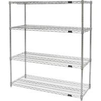 &eacute;tag&egrave;res robustes en treillis chromat&eacute;, Tiers 4, 36" la x 54" h x 24" p We Share Industrial Supply
