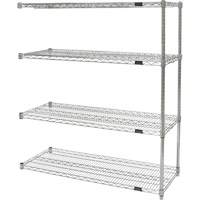 &eacute;tag&egrave;res robustes en treillis chromat&eacute;, Ensemble Ajout, Tiers 4, 36" la x 54" h x 24" p We Share Industrial Supply