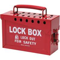 Coffret de s&eacute;curit&eacute; portatif en m&eacute;tal, Rouge We Share Industrial Supply