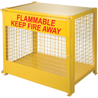 Armoires pour cylindres &agrave; gaz, nbre de bouteilles: 6, 44" , 30" , 37" , Jaune We Share Industrial Supply