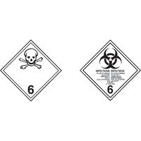 &eacute;tiquettes d'exp&eacute;dition TMD, Classe 6,1, Substances toxiques, Papier We Share Industrial Supply