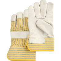 Gants d'ajusteur &agrave; paume s&egrave;che d'usage standard, Grand, Paume en Cuir fleur de vache, Doublure en Coton We Share Industrial Supply