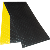 Tapis &agrave; surface &agrave; bulles Sof-Tred No 417 avec Dyna-Shield, &agrave; bulles, 3' x 12' x 1/2", Noir/Jaune, PVC We Share Industrial Supply