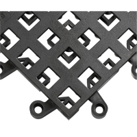 ErgoDeck&reg; Mat No. 560, PVC, 1-1/2' W x 1-1/2' L, 7/8" Thick, Black We Share Industrial Supply