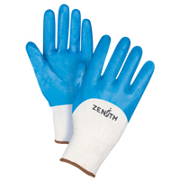 Gants enduits et tricot&eacute;s sans coutures de poids moyen, 9/Grand, R&ecirc;vetement Nitrile, Calibre 13, Enveloppe en Coton We Share Industrial Supply