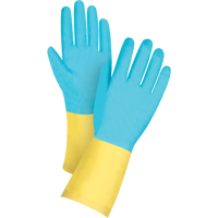 Premium Dipped Chemical-Resistant Gloves, Size Medium/8, 12" L, Neoprene/Rubber Latex, Cotton/Flock-Lined Inner Lining, 20-mil We Share Industrial Supply