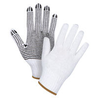 Gants tricot&eacute;s &agrave; pois, Poly/coton, Un c&ocirc;t&eacute;, Calibre 7, Grand We Share Industrial Supply