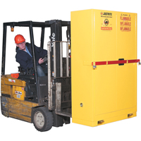 High Security Flammables Safety Cabinet with Steel Bar, 45 gal., 2 Shelves We Share Industrial Supply