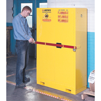 High Security Flammables Safety Cabinet with Steel Bar, 45 gal., 2 Shelves We Share Industrial Supply