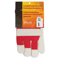 Red & White Premium Winter-Lined Fitters Gloves, Large, Grain Cowhide Palm, Boa Inner Lining We Share Industrial Supply