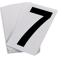 Pressure Sensitive Numbering, 7, 3-1/2" H, Black on White We Share Industrial Supply