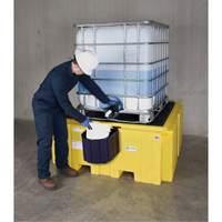 IBC Spill Pallet Plus&reg; With Drain, 365 US gal. Spill Capacity, 62" x 62" x 28" We Share Industrial Supply