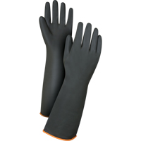 Heavyweight Chemical-Handling Gloves, Size Large/9, 18" L, Rubber Latex, 30-mil We Share Industrial Supply