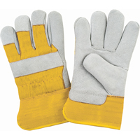 Premium Winter-Lined Fitters Gloves, Medium, Split Cowhide Palm, Foam Fleece Inner Lining We Share Industrial Supply