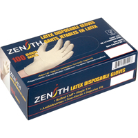 Gants d'examen de premi&egrave;re qualit&eacute; pour peau sensible, T-petit, Latex, 4 mils, Poudr&eacute;s, Naturel We Share Industrial Supply