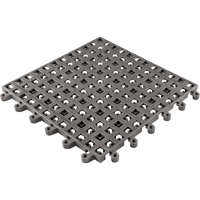 ErgoDeck&reg; General Purpose No. 564 Matting, PVC, 1-1/2' W x 1-1/2' L, 7/8" Thick, Charcoal We Share Industrial Supply