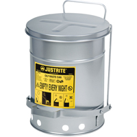 Contenants pour d&eacute;chets huileux, Homologu&eacute; FM/List&eacute; UL, 6 gal. US, Argent We Share Industrial Supply