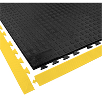 Rejuvenator Connect No. 502 Matting, Polyurethane, 3' W x 3' L, 5/8" Thick, Black We Share Industrial Supply