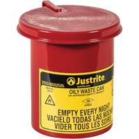 Mini bidons pour d&eacute;chets huileux pour dessus d'&eacute;tabli, Homologu&eacute; FM, 0,45 gal. US, Rouge We Share Industrial Supply