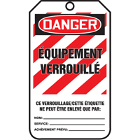 Lockout Tags, Plastic, 3-3/8" W x 5-7/8" H, French We Share Industrial Supply