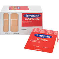 Syst&egrave;mes de distribution de bandages Salvequick - recharges st&eacute;riles, Rectangulaire/carr&eacute;e, Tissu, St&eacute;rile We Share Industrial Supply