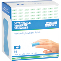 Bandages, Bout de doigt, 3", Tissu d&eacute;tectable, St&eacute;rile We Share Industrial Supply