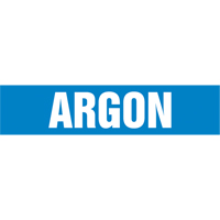 Marqueur de tuyau "Argon", Autocollant, 4" h x 24" la, Blanc/bleu We Share Industrial Supply