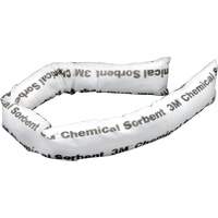 Mini-berme adsorbante pour produits chimiques, Produit chimique, 4' lo x 3" la, Absorption 12 gal., 12 /pqt We Share Industrial Supply