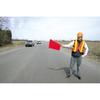 Traffic Safety Flags, Vinyl, With Handle We Share Industrial Supply