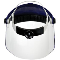Harnais de t&ecirc;te avec visi&egrave;re, Polycarbonate, Suspension Rochet We Share Industrial Supply