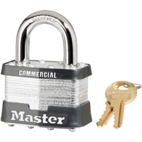Laminated Padlock, Silver, Keyed Alike, Laminated Steel, 2" Width We Share Industrial Supply
